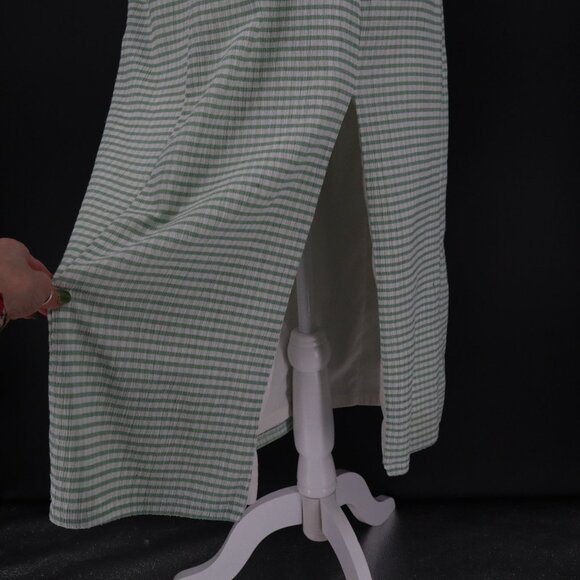 Louna Sweetheart Gingham Dress Womens L Green Coquette Cottagecore Clean‎ Girl - Picture 7 of 16